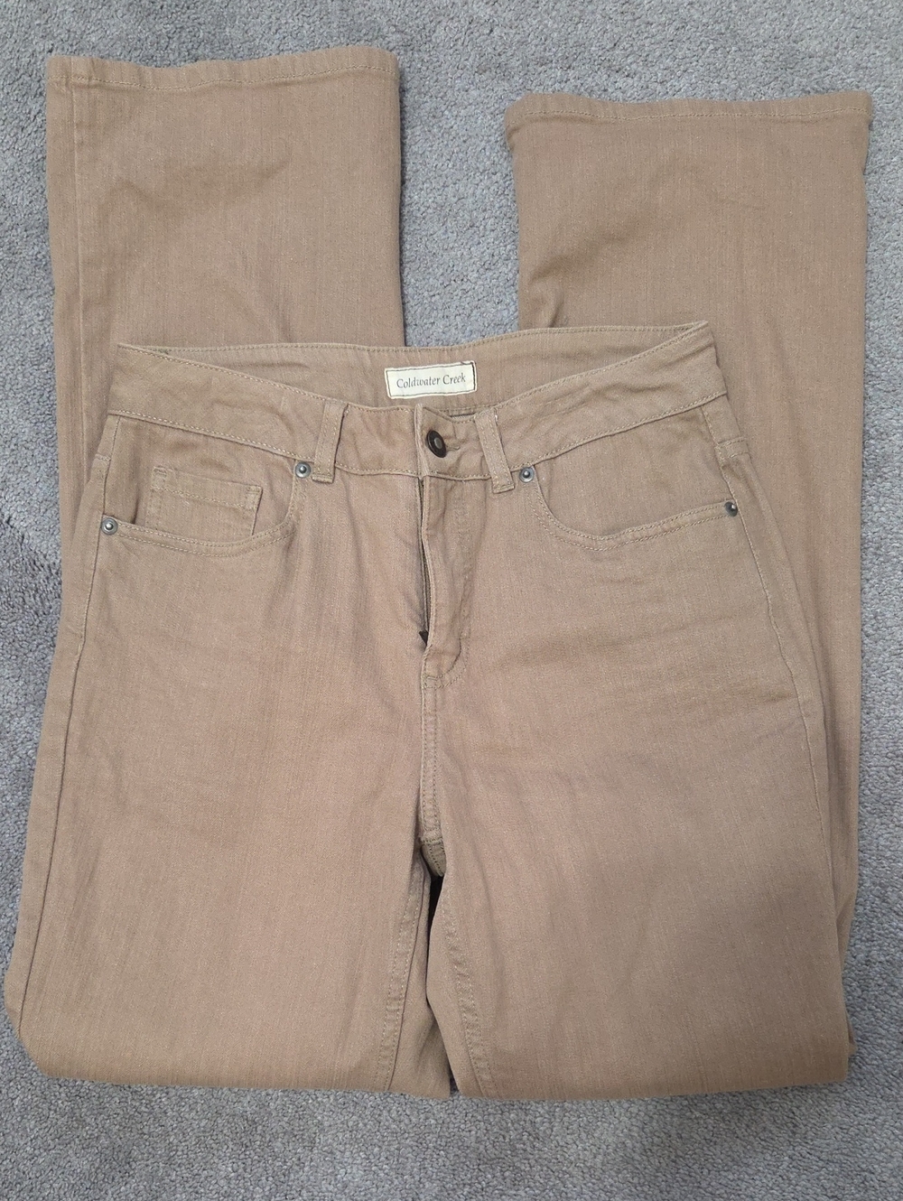Coldwater Creek Women's Boot Cut Jeans in Beige